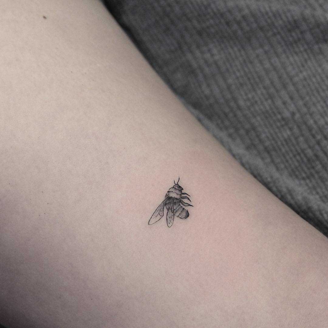 small tattoo bee