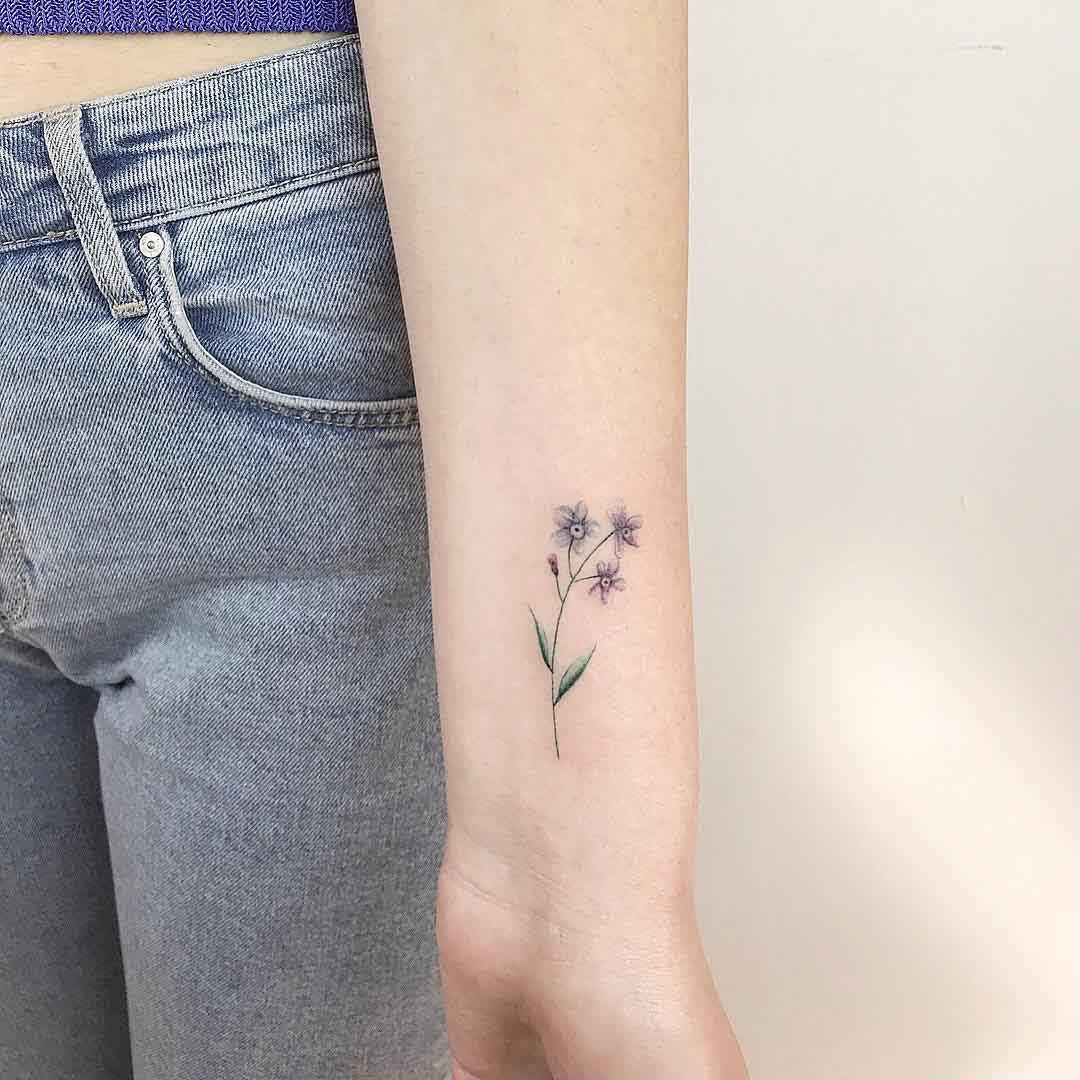 flower tattoo forget-me-not