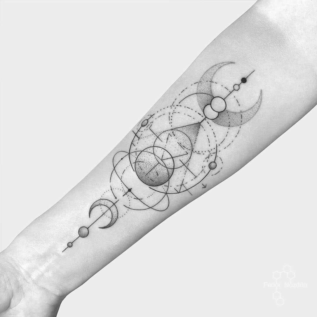 Mandala Tattoo on Bicep, with Sacred Geometry and Elements of Nature Stock  Illustration - Illustration of generated, generative: 273956732