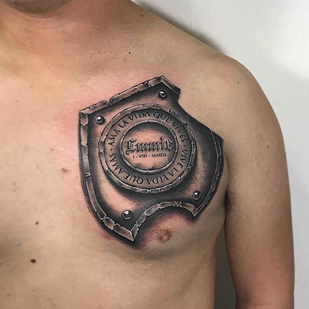 chest tattoo shield