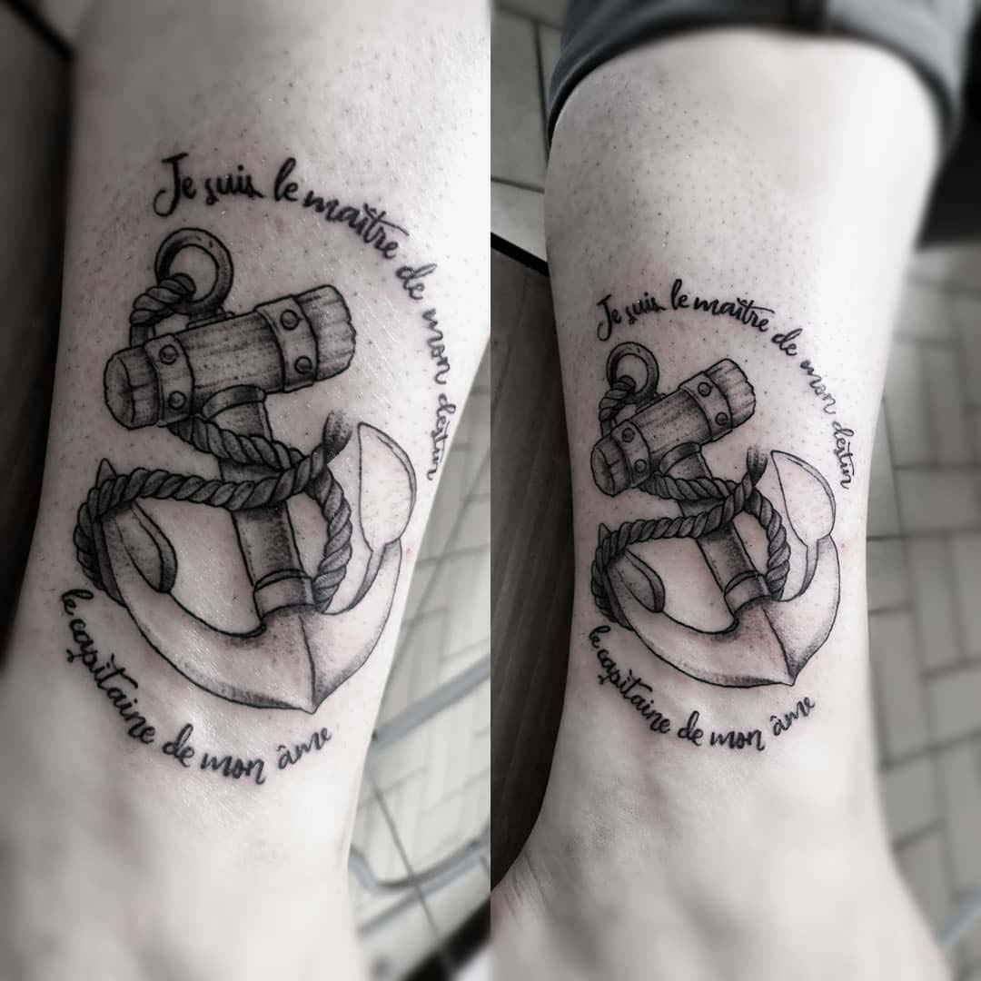 anchor tattoo on ankle