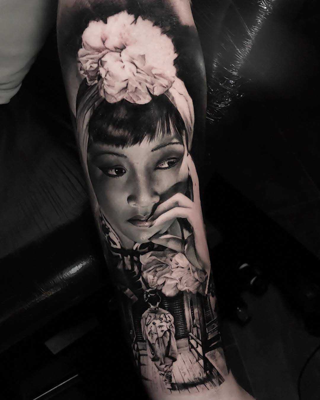Asian Themed Half Sleeve Tattoo - Best Tattoo Ideas Gallery