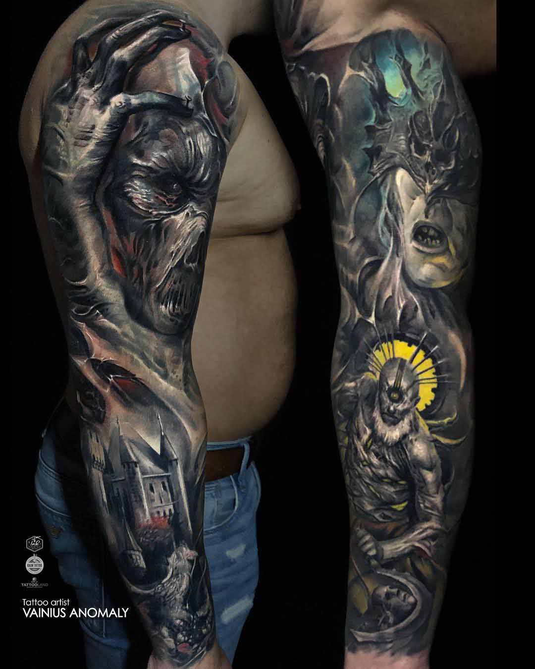 16 Half Sleeve Evil Tattoos