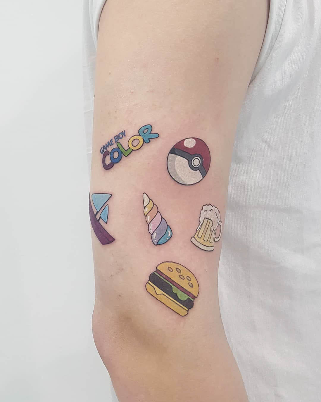 small tattoos on arm gameboy