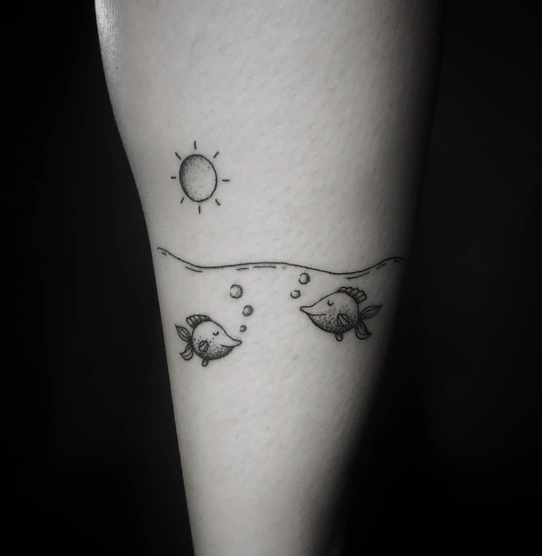 simple fishes tattoo