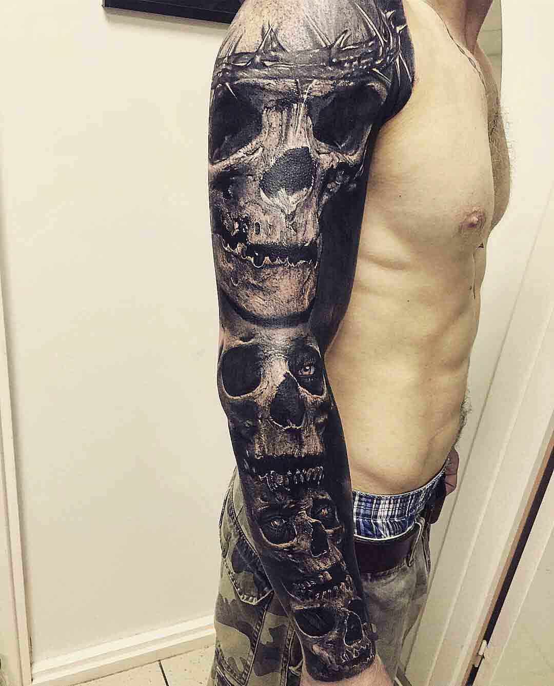 tattoo sleeve skulls