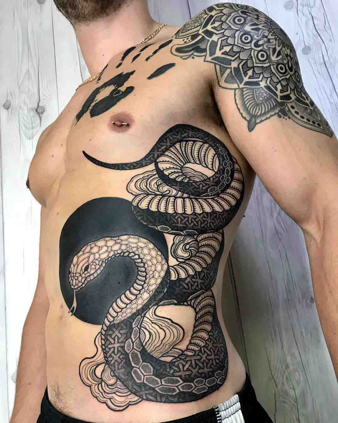 side snake tattoo