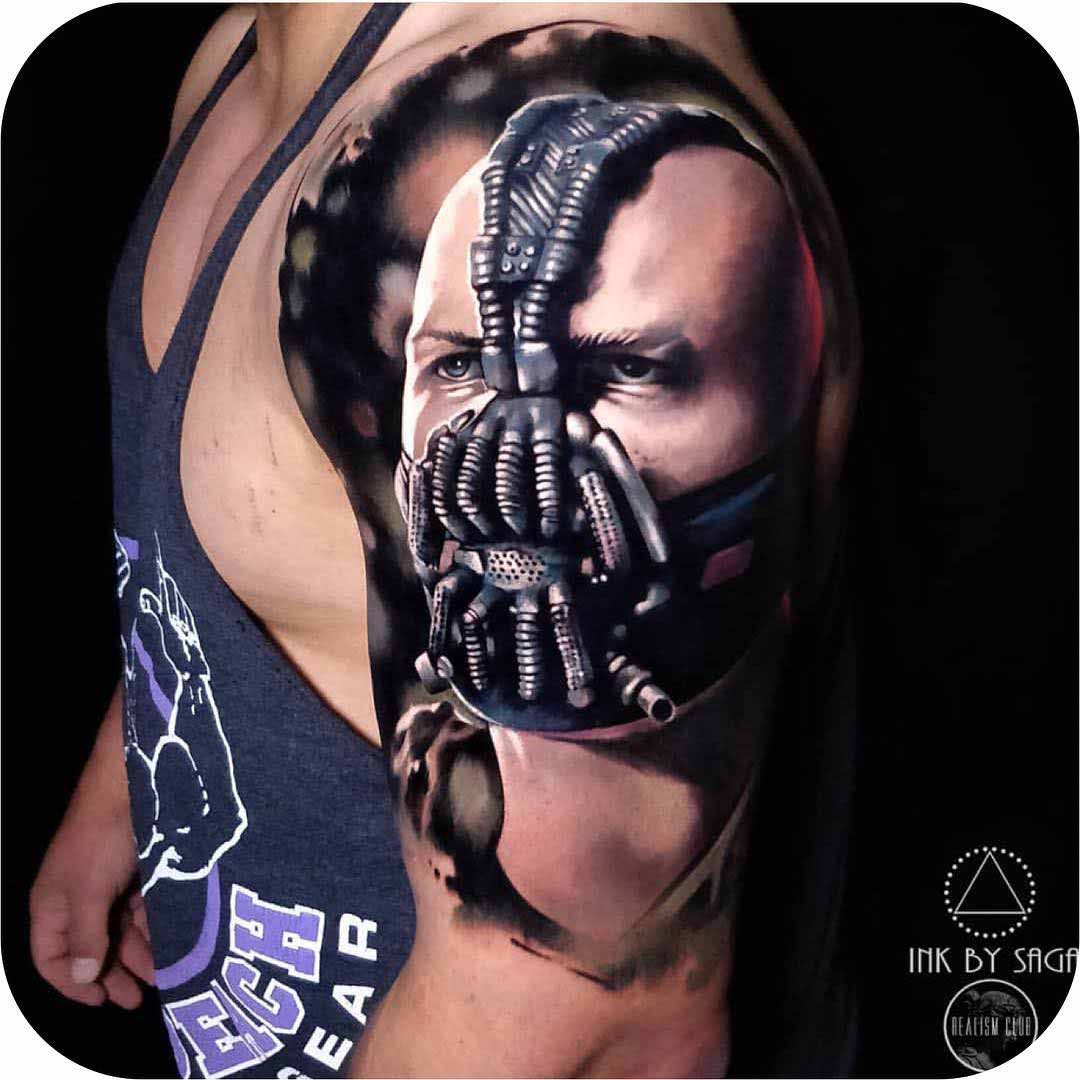 shoulder tattoo Bane Drak Knight