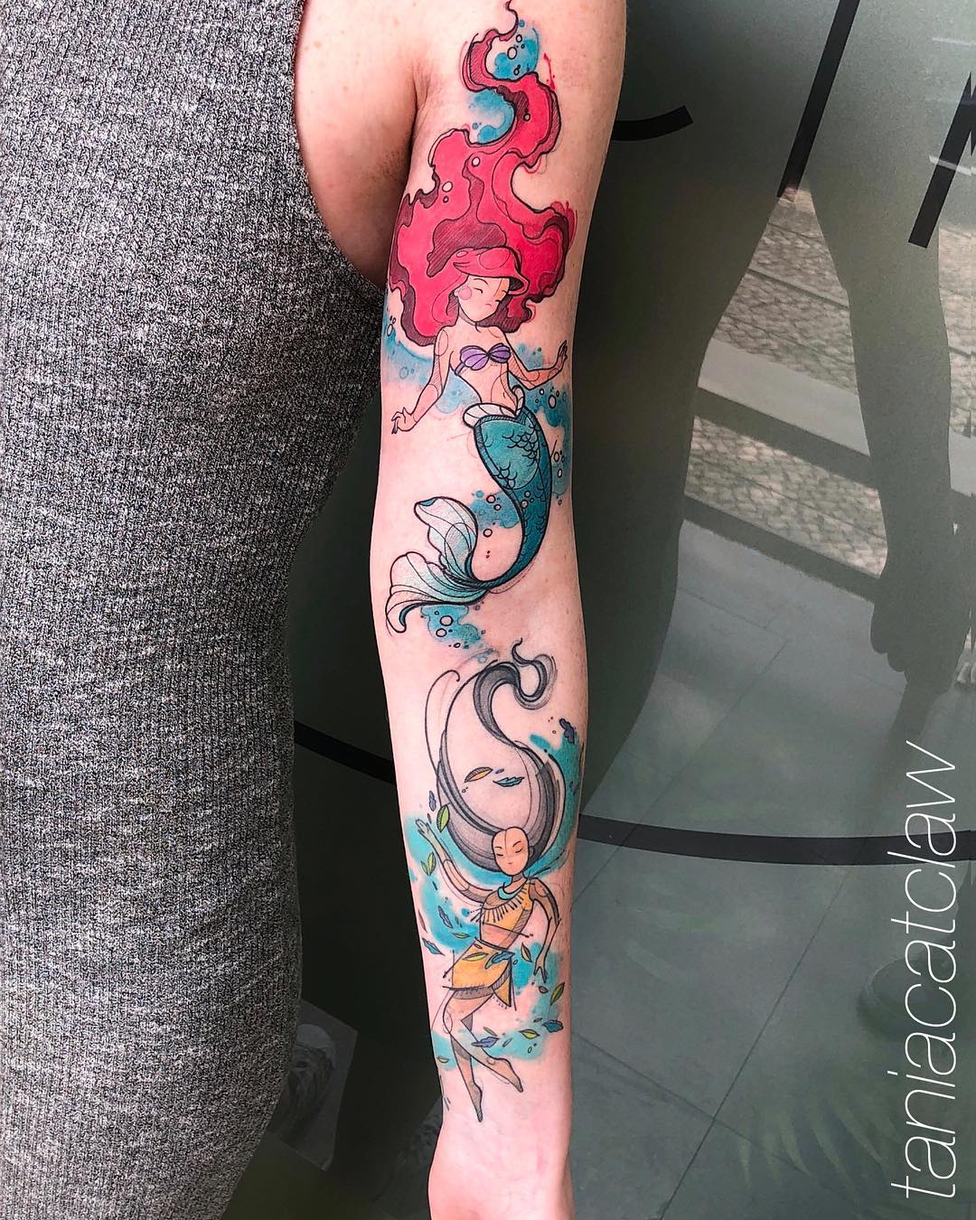 arm tattoo disney princess