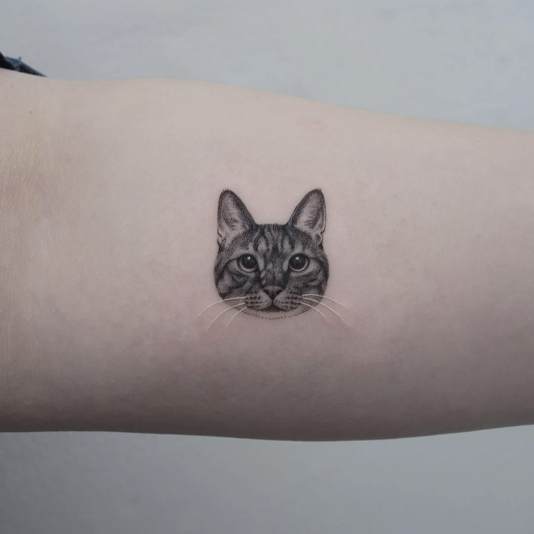 Detailed Cat Face Tattoo - Best Tattoo Ideas Gallery