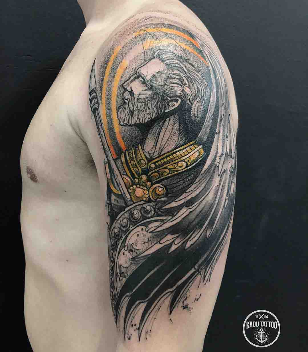 shoulder tattoo religious