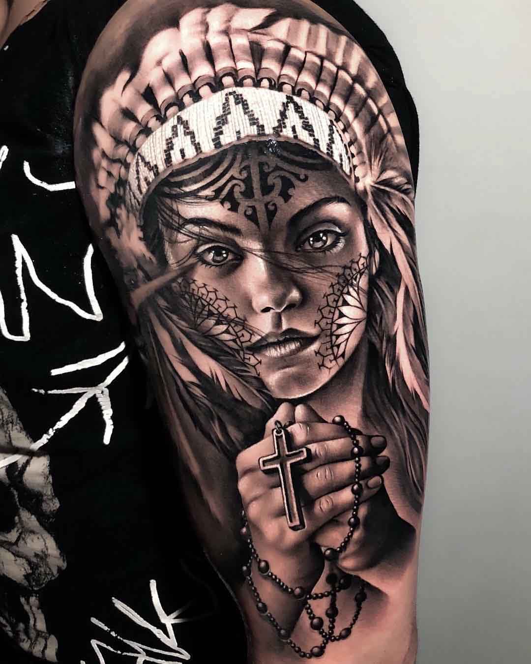 Native American Indian Tattoo Designs For Woman | TattooMenu