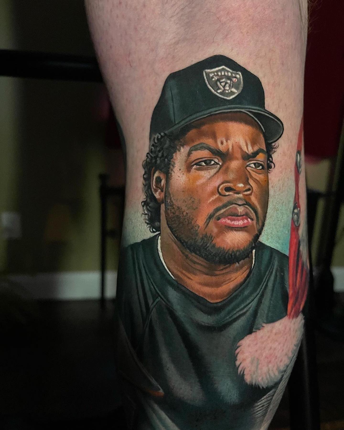 Tattoo Connect on Twitter Ice Cube portrait on leg by Sydneybased tattoo  artist tattoowayne via Instagram icecubetattoo portraitattoo  httpstcot5V6ERSVDO  Twitter
