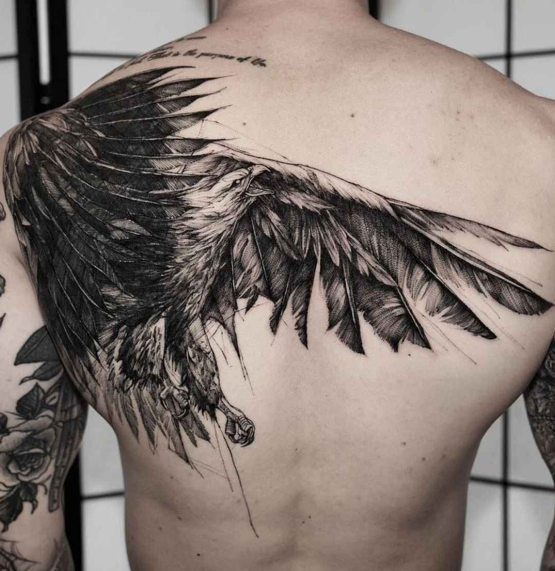 Born To Ride' Eagle Tattoo – Tattoo for a week