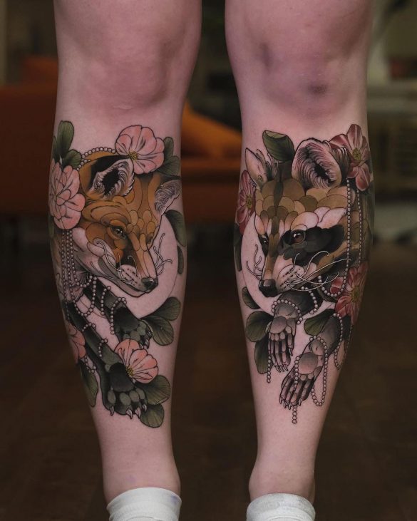 Fox Tattoo and Racoon Tattoo - Best Tattoo Ideas Gallery